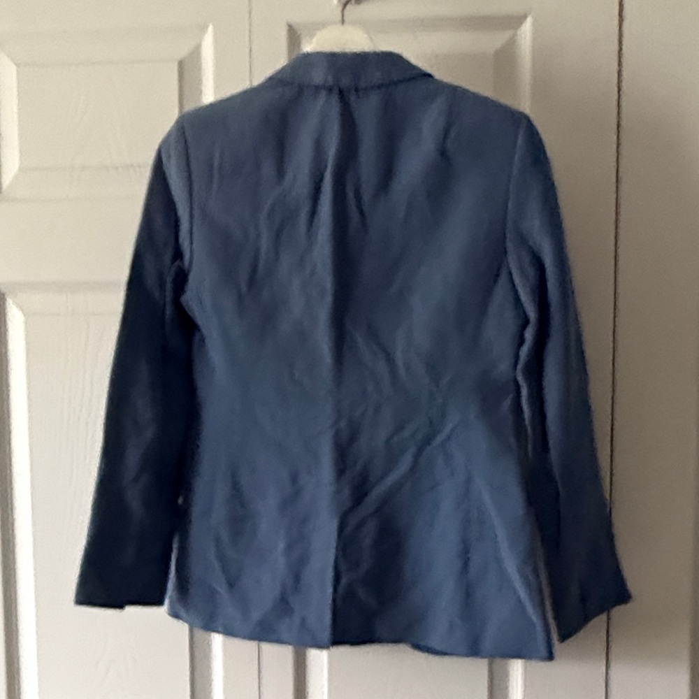 Banana Republic Silk Linen Blend Blue Single-Button Blazer - Picture 5 of 5